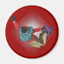 Snowboarding 7 fridge magnets