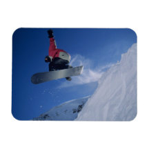 Snowboarding at Snowbird Resort, Utah (MR) Vinyl Magnet
