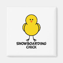 Snowboarding Chick Magnets