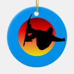 snowboarding christmas tree ornaments