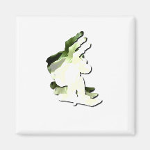 Snowboarding Design Magnet
