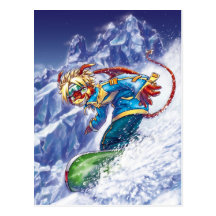Snowboarding Max Postcards