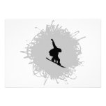 Snowboarding Scribble Style Invite