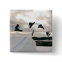 Snowboarding Tricks Square Pin