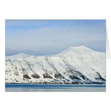 Snowcapped peaks Woodfjord Svalbard 2 Card