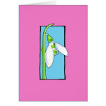 Snowdrop blue pink Note Card