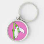 Snowdrop pink Premium Keychain