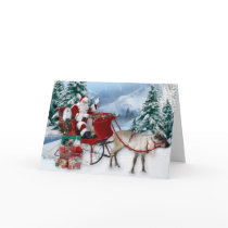 Snowdrop the Maltese Christmas Card
