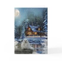 Snowdrop the Maltese Christmas Card