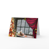 Snowdrop the Maltese Christmas Card