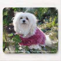 Snowdrop the Maltese Mouse Pad mousepads