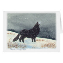 Snowdusted Wolf Greeting Cards