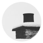 snowey chimney pot round stickers