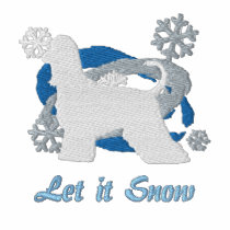 Snowflake Afghan Hound Embroidered Shirt (LS)