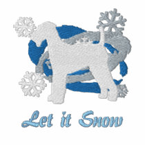 Snowflake Airedale Terrier Embroidered Shirt LS