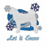 Snowflake Akita Embroidered Shirt (Long Sleeve) embroidered shirts