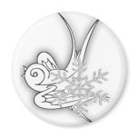 Snowflake & Birdie - Black & White magnets