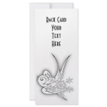 Snowflake & Birdie Christmas Design - B&W Infrared rack cards