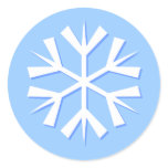Snowflake, Blue Sticker
