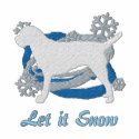 Snowflake Border Terrier Embroidered Shirt Hoodie embroidered shirts