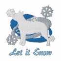 Snowflake Boston Terrier Embroidered Shirt embroidered shirts