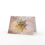 Snowflake cactus holiday greeting card