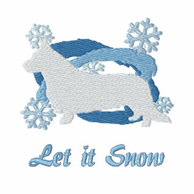 Snowflake Cardigan Welsh Corgi Embroidered Shirt Snowflake Cardigan Welsh Corgi Embroidered Shirt