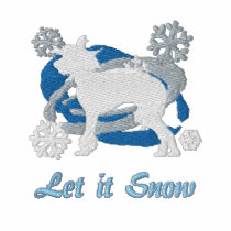 Snowflake Chinese Crested Embroidered Shirt