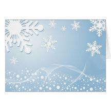 Snowflake creation greeting cards