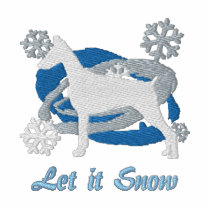 Snowflake Doberman Embroidered Shirt (Long Sleeve)