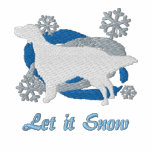 Snowflake English Setter Embroidered Shirt Hoodie