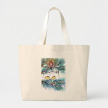 snowflake finds a red light tote bag