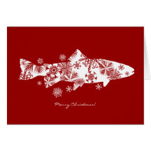 Snowflake Fish Holiday Greeting Card