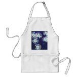 Snowflake Flower Blue Chef's Apron