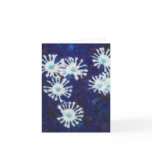 Snowflake Flower Blue Note Card