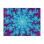 Snowflake Fractal: Aqua Blue Postcard