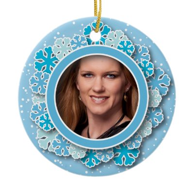 Snowflake frame Christmas Tree Ornament