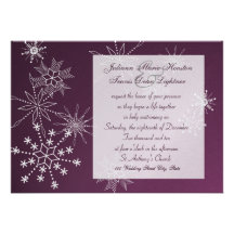 Snowflake Gems/ Wedding Personalised Invite