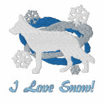 Snowflake German Shepherd Embroidered Shirt embroidered shirts