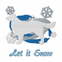 Snowflake Golden Retriever Embroidered Shirt
