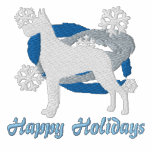 Snowflake Great Dane Embroidered Shirt (Polo)