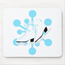 Snowflake Ice Skates Mouse Pad