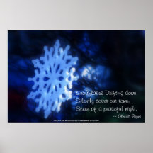 snowflake in blue 4 poster