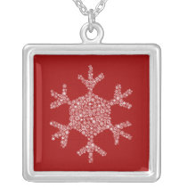 Snowflake in Snowflake Necklace necklaces