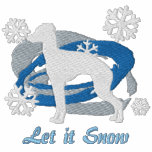 Snowflake Italian Greyhound embroidered shirts