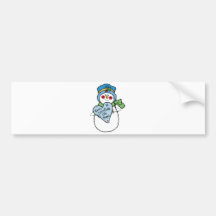 snowflake like home snowman bumper stickers