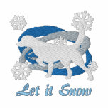 Snowflake Llewellin Setter Embroidered Shirt embroidered shirts