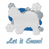 Snowflake Old English Sheepdog Embroidered Shirt