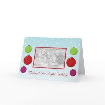 Snowflake Ornament Holiday Template Greeting Card