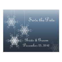 Snowflake Ornaments Postcard - Save the Date